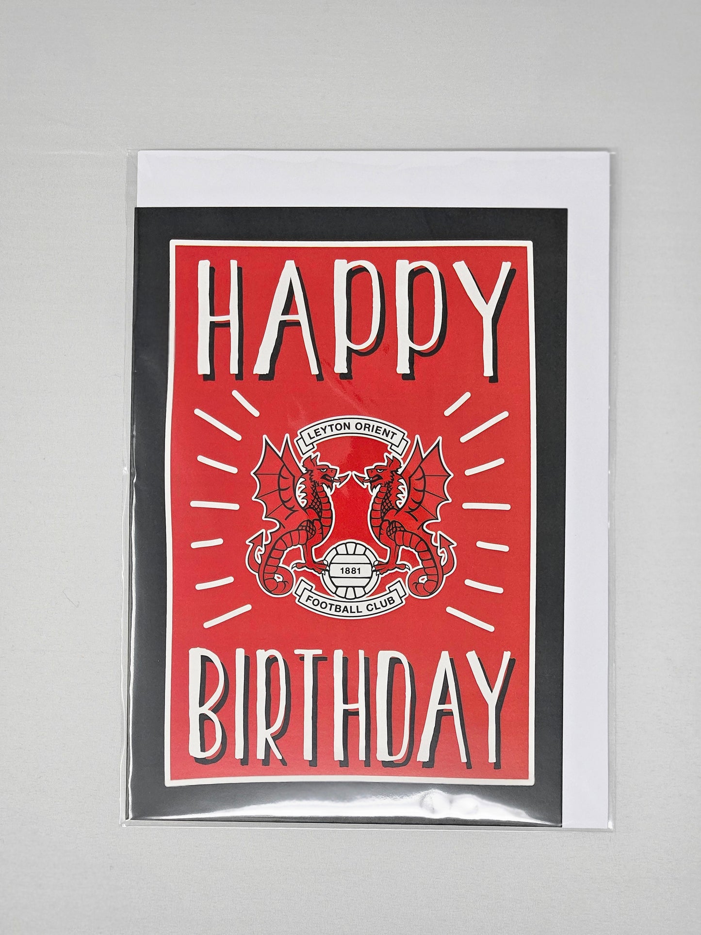 Black and Red Birthday Card