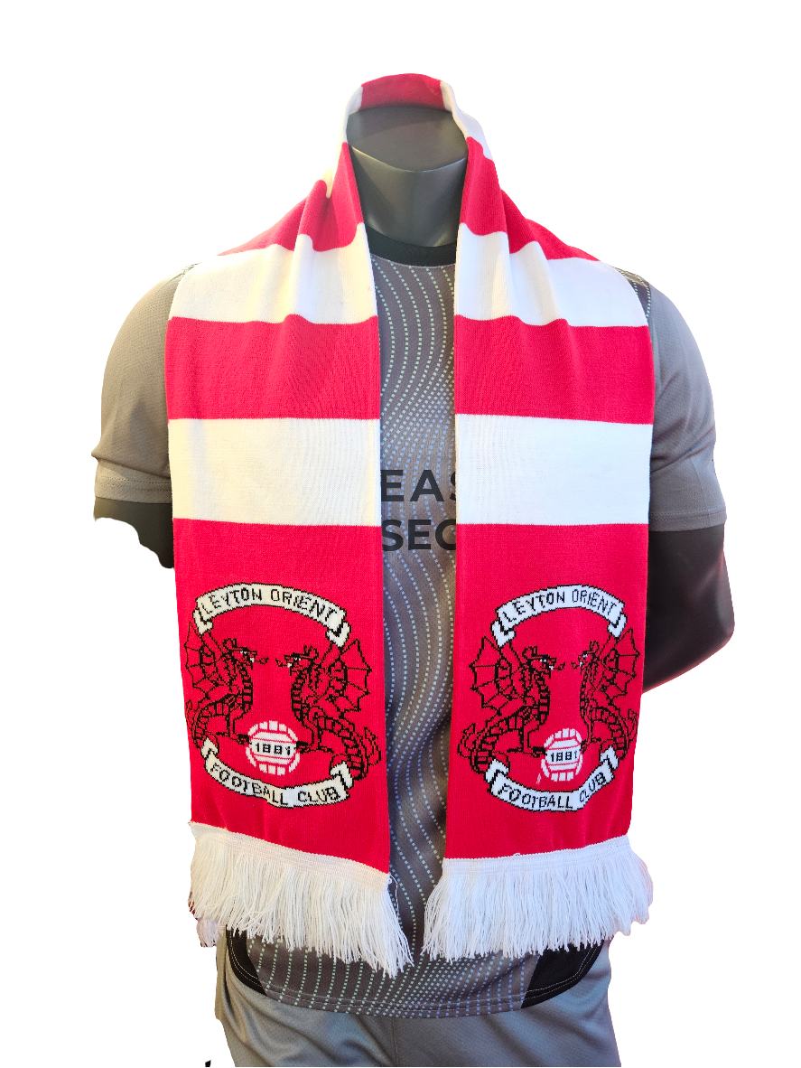 Bar Scarf Red & White