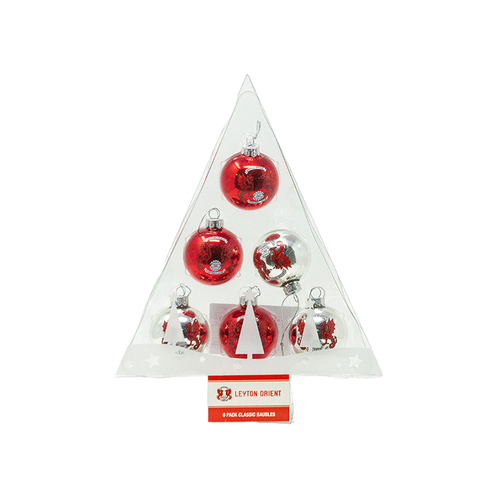 6 Pack Christmas Baubles