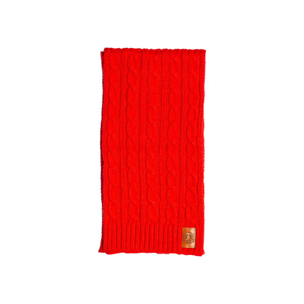 Red Cable Knit Scarf Leyton Orient Club Shop