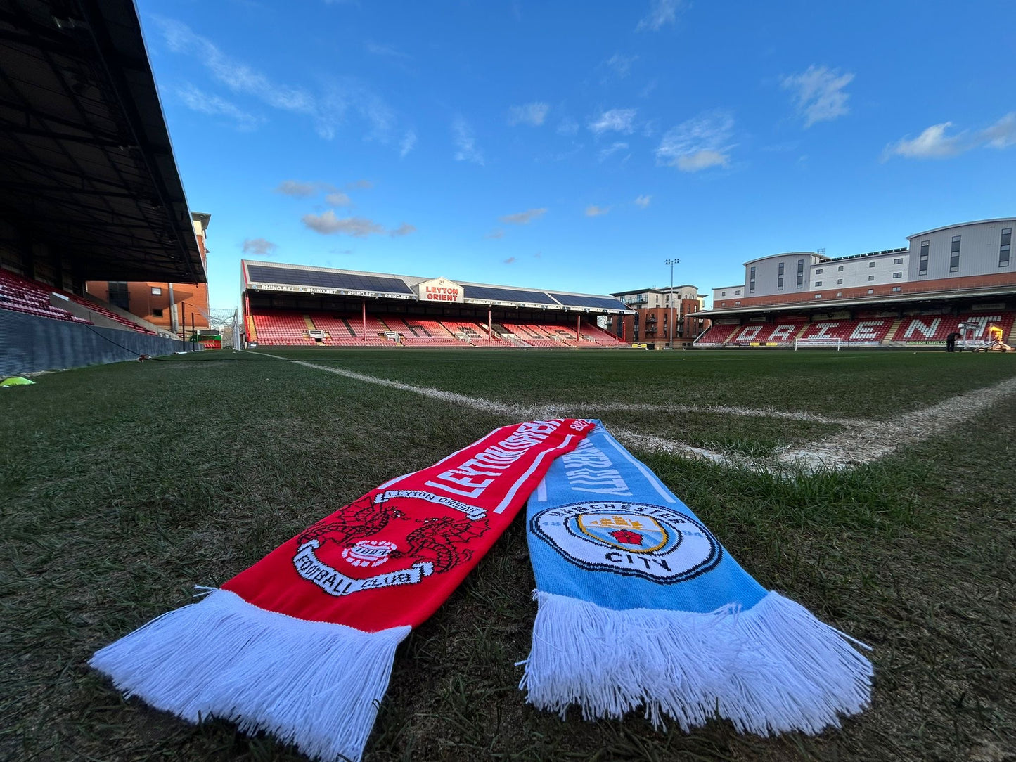 Limited Edition Leyton Orient vs Man City Half and Half Scarf