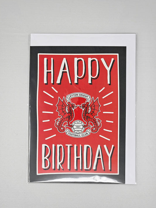 Black and Red Birthday Card