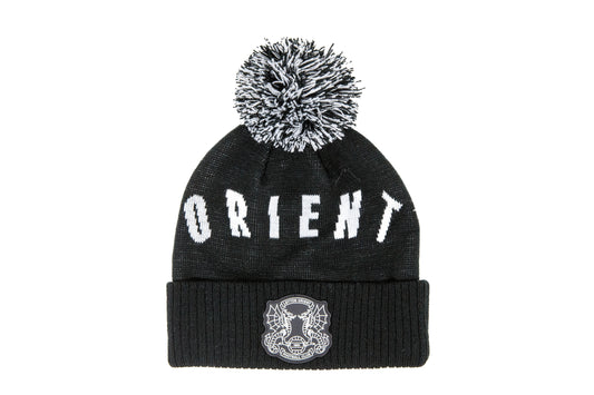 LOFC Black and White Bobble Beanie