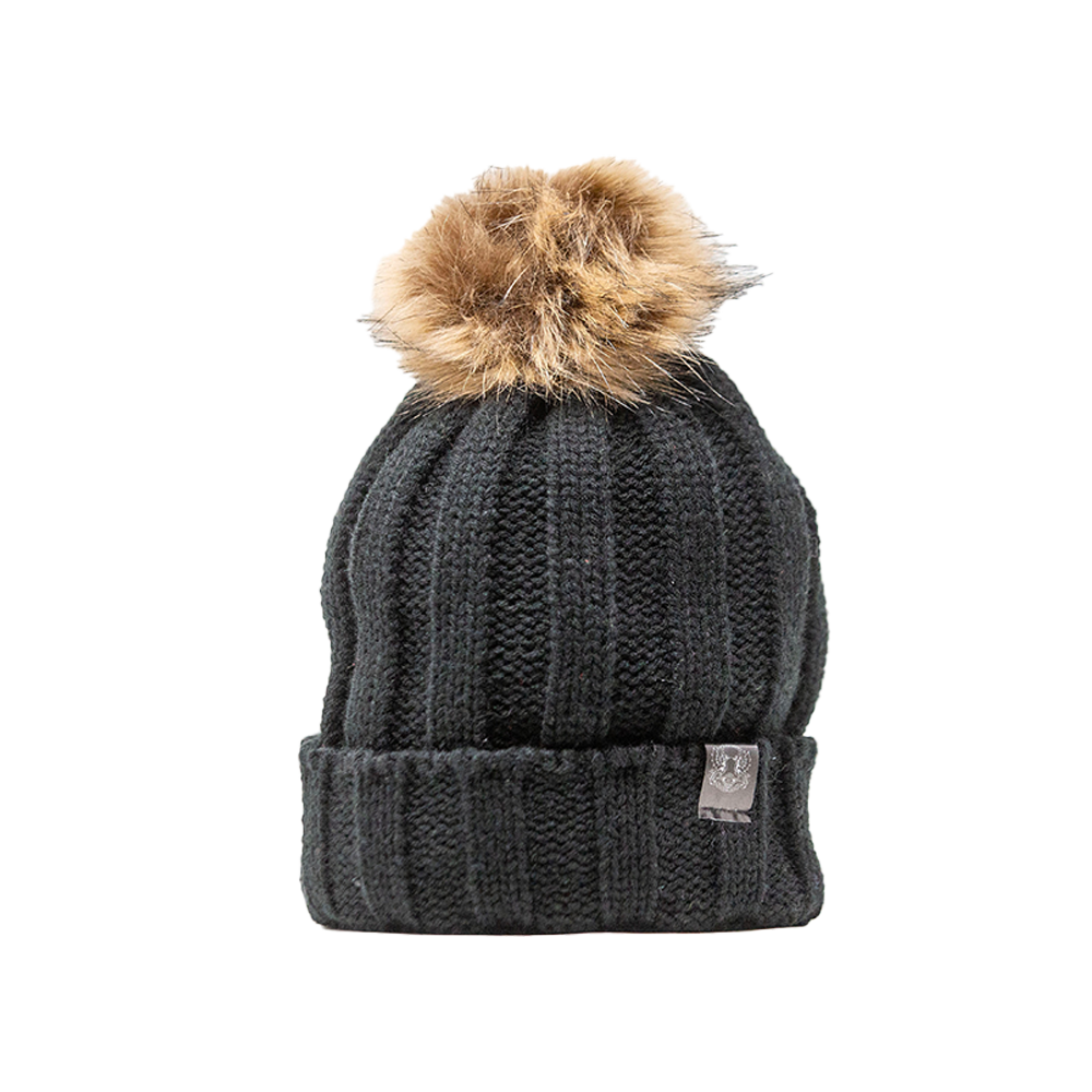 Ladies grey bobble sale hat