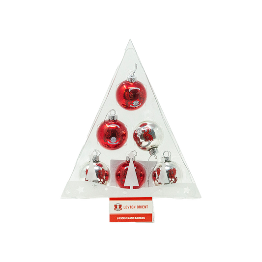 6 Pack Christmas Baubles