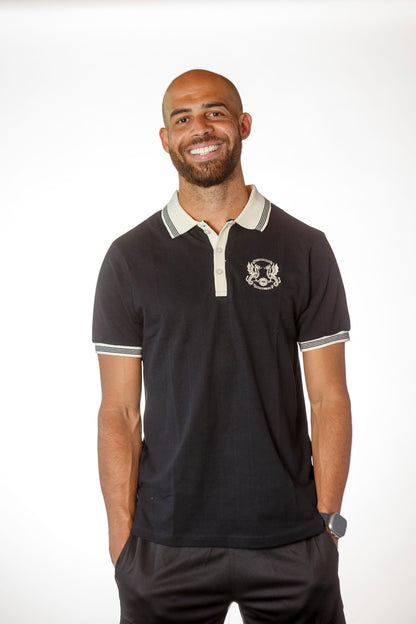 Black and Cream Polo